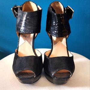Michael Kors Heidi Black Stilettos Size 8.5